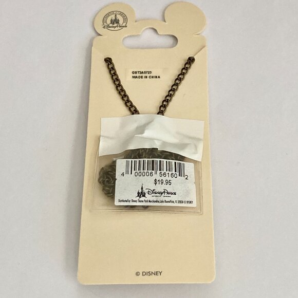 Vintage Disney Hidden Mickey Mouse Heart Locket Necklace Disneyana 30" Gold Tone - Picture 9 of 11